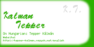 kalman tepper business card