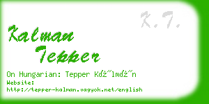 kalman tepper business card